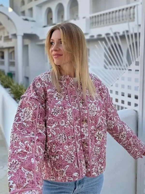 Veste en coton à imprimé