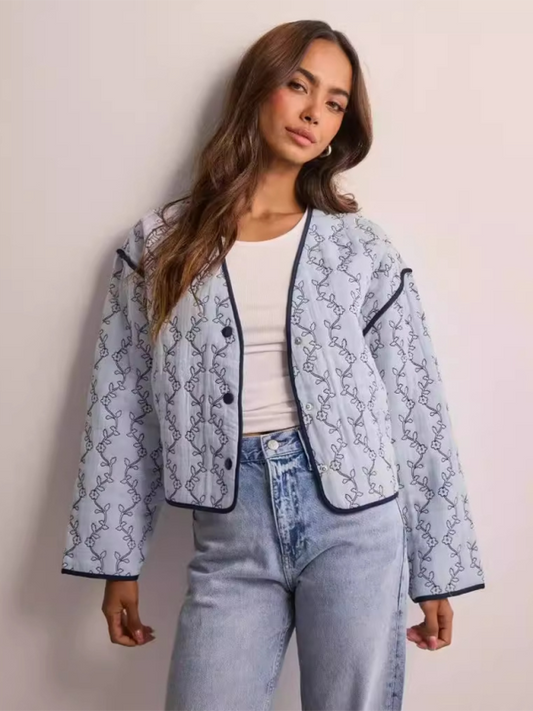 Veste en coton floral