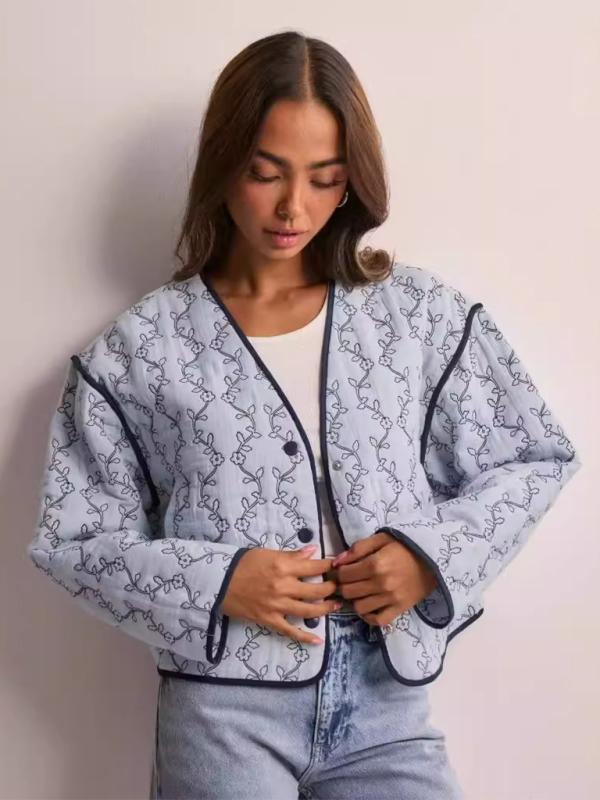 Veste en coton floral